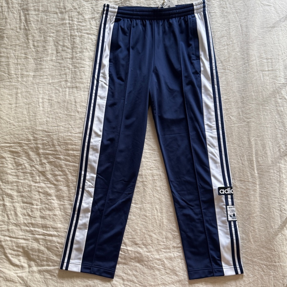Adidas Adibreak Dark Blue Track Pants with White Accents